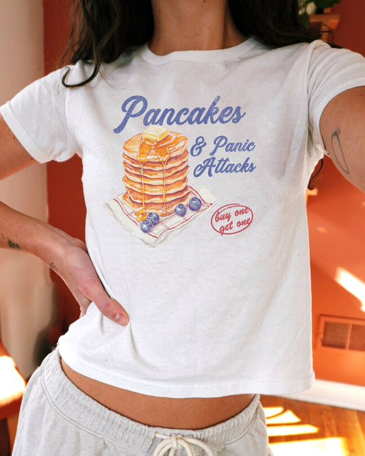 Pancakes And Panic Attacks Baby Tee